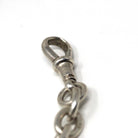 Pocket Watch Chain - Art Deco Era Sterling Silver English Hallmarked Elongated Links T Bar - Antique Vintage Dated 1927 Fine Unisex Jewelry