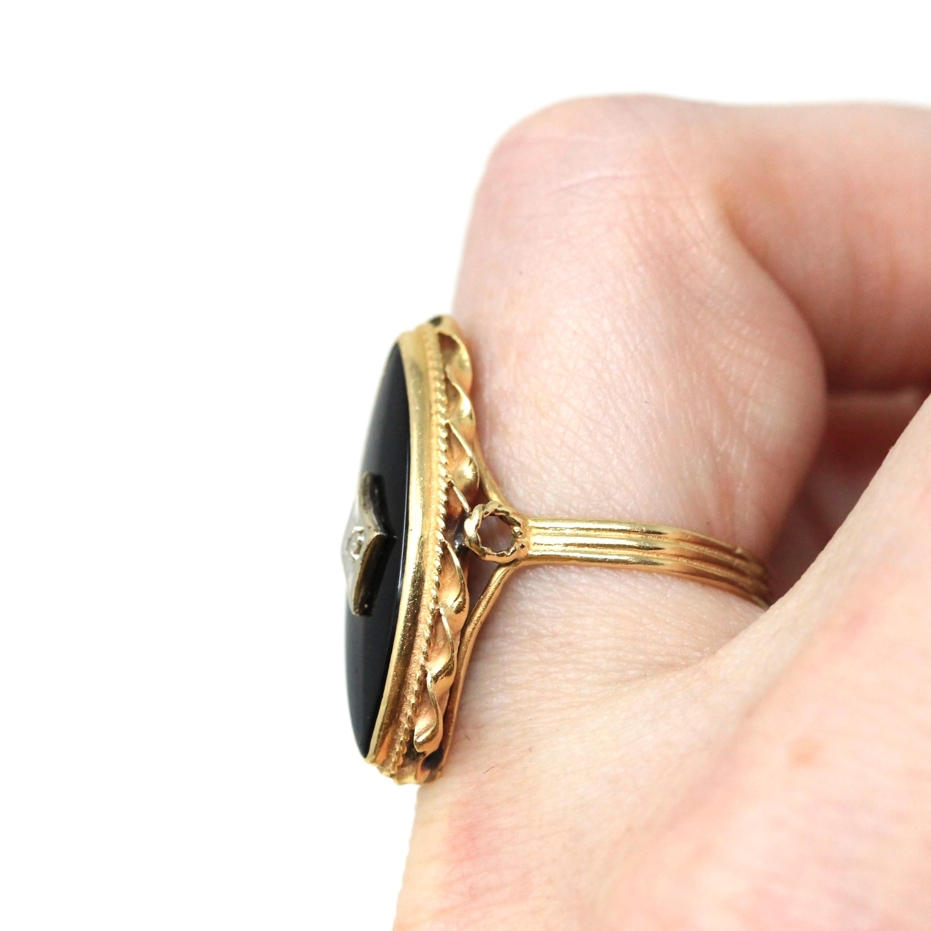 レ*ス様 アンティークリング/ヴィンテージリング/14k 商談中 カレッジリング 10KYG 13号 Pエンブレム 1960年製 w-29058gnz