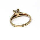 Vintage Cultured Pearl Ring - Mid Century 10k Yellow Gold Round White Gemstone Solitaire - Circa 1950s Size 6 June Birthstone Fine Jewelry