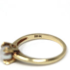 Vintage Cultured Pearl Ring - Mid Century 10k Yellow Gold Round White Gemstone Solitaire - Circa 1950s Size 6 June Birthstone Fine Jewelry