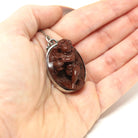 Vintage Cherub Pendant - Mid Century Silver Cherub Angel Baby Necklace - Circa 1960s Era Leaf Statement Plastic Fashion Accessory Jewelry