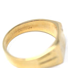 Letters "JP" Ring - Mid Century 14k Yellow Gold Engraved Initials Signet Natural Diamond - Vintage Circa 1940s Era Size 5 Fine 40s Jewelry