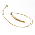 Crescent Moon Necklace - Retro 15k Yellow Gold Cultured Seed Pearls Celestial Pendant - Vintage Circa 1940s Era Statement Fine 40s Jewelry