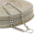 Pocket Watch Chain - Antique Sterling Silver Revere Silversmiths Dog Clip Spring Ring Curb Links - Vintage Art Deco Era Fine Unisex Jewelry