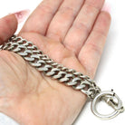 Pocket Watch Chain - Antique Sterling Silver Revere Silversmiths Dog Clip Spring Ring Curb Links - Vintage Art Deco Era Fine Unisex Jewelry