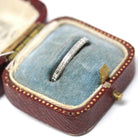 Art Deco Flower Band - Vintage 18k White Gold Geometric Eternity Ring - Circa 1930s Era Wedding Size 6 Bridal White Rose Fine 30s Jewelry