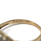 Vintage Princess Ring - Mid Century 14k Yellow & White Gold Diamonds Two Tone - Circa 1950s Era Size 5 1/4 Anniversary Berland Fine Jewelry