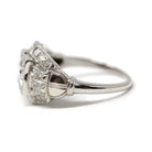 Art Deco Diamond Ring - Vintage Platinum 1.40 CTW Natural Gemstones - Circa 1930s Era Die Struck Geometric Size 7 Fine 30s Report Jewelry