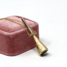 Antique Bloodstone Fob - Victorian Era 14k Yellow Gold Wax Seal Stamper Charm - Circa 1890 Engraved Hidden Watch Key Fine Chatelaine Jewelry