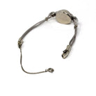 Converted Watch Bracelet - Vintage 14k White Gold Diamond Accented Case - Circa 1950s Fine Petite Collectible Deco Style Mid Century Jewelry