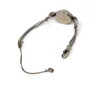 Converted Watch Bracelet - Vintage 14k White Gold Diamond Accented Case - Circa 1950s Fine Petite Collectible Deco Style Mid Century Jewelry