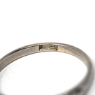 Antique Diamond Band - Vintage 10k Rhodiumed Yellow Gold Natural .25 CTW Five Stone Wedding Ring - Estate Circa 1910s Size 6.75 Fine Jewelry