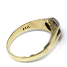 Vintage Diamond Ring - Art Deco Era 14k Yellow & White Gold Natural Gemstone - Circa 1930s Size 8 1/2 Fine Men's Unisex Engagement Jewelry