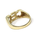 Modern "CEO" Ring - Estate 10k Yellow Gold Signet Letters Band - Unisex Boss Manager Gift Size 9 1/4 Initials Statement Fine Jewelry