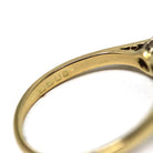 Vintage Sapphire & Diamond Ring - Retro 18k Yellow White Two Tone Gold Natural Blue Gemstone Ring - Hallmarked 1967 Size 5 1/4 Fine Jewelry