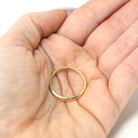 Vintage Wedding Band - Mid Century 14k Yellow Gold Plain Unadorned Polished Ring - Dated "29.9.45" Size 7 1/2 Stacking Dainty Fine Jewelry