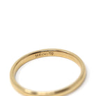 Estate Wedding Band - Minimalist 14k Yellow Gold Unadorned Plain Polished Ring - Modern Size 7 Simple Stacking Fine Statement Jewelry