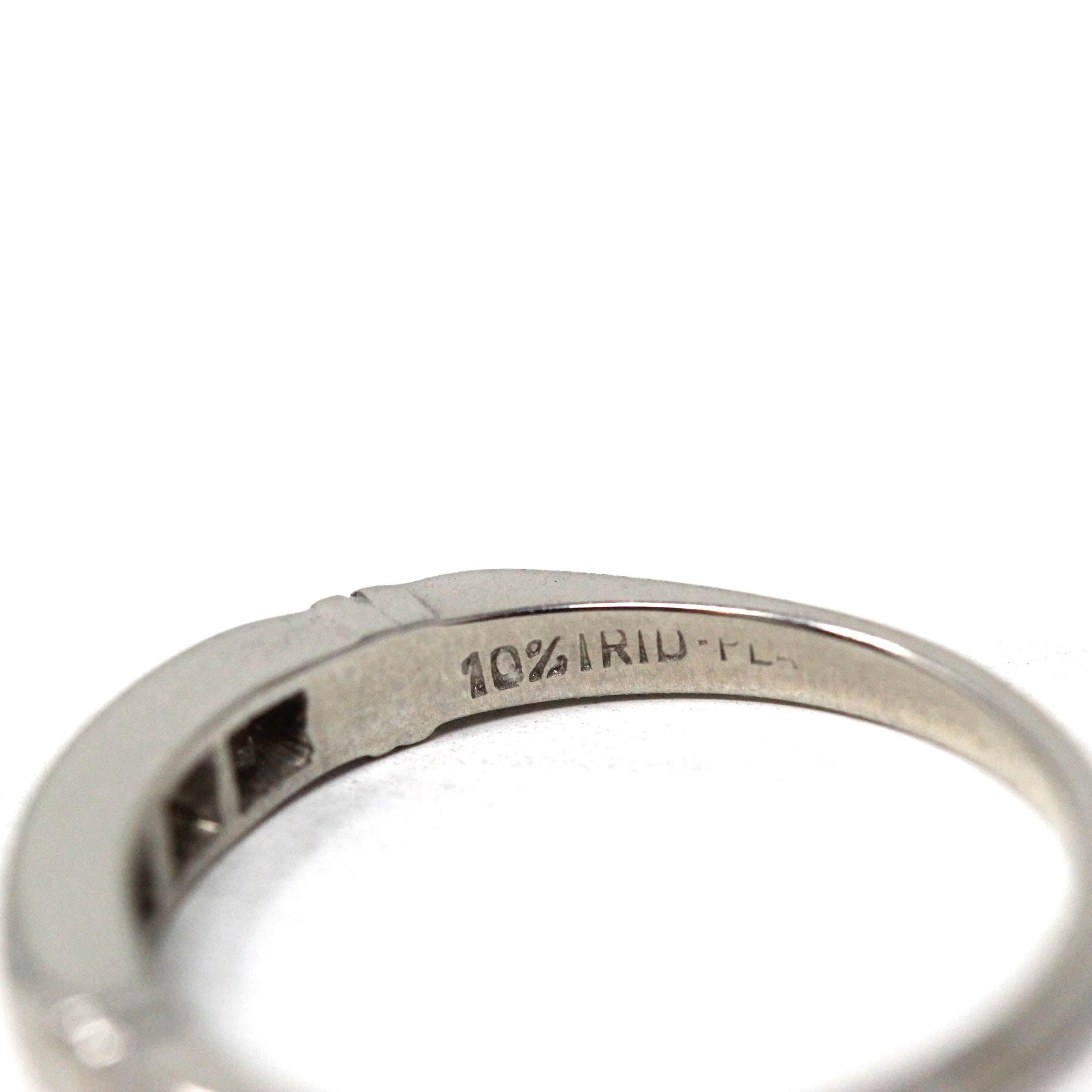 Vintage Diamond Band - Mid Century Platinum .11 CTW Natural Gemstone Wedding Ring - Circa 1950s Era Size 5 1/4 Stacking Fine Bridal Jewelry