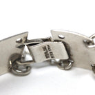 Vintage Flower Bracelet - Mid Century Sterling Silver Floral Panel Statement - Circa 1940s Era Collectible Signed Max Rieg Patina Jewelry