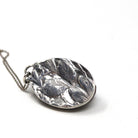 Vintage Cherub Pendant - Mid Century Silver Cherub Angel Baby Necklace - Circa 1960s Era Leaf Statement Plastic Fashion Accessory Jewelry