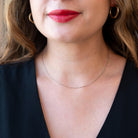 Vintage Chain Necklace - Art Deco 14k White Gold Decorative Paper Clip Link - Circa 1920s Era Spring Ring Clasp Dainty Accessory Jewelry