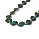 Vintage Enamel Jewelry Set - Mid Century Sterling Silver Green Enamel Leaf Links Necklace Bracelet - Circa 1950s Era David Anderson Jewelry