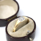 Vintage Diamond Ring - Mid Century 10k Yellow & White Gold Natural Gemstone Wedding Band - Circa 1940s Era Size 7 1/2 Fine Statement Jewelry