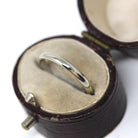 Mid Century Wedding Band - Vintage 14k White Gold Unadorned Plain Stacking Ring - Circa 1950s Era Size 5 1/4 Bristol Bridal Fine Jewelry