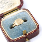 Letter "S" Ring - Mid Century 10k Yellow Gold Letter Engraved Cursive Initial - Vintage Circa 1940s Size 2 3/4 Pinky Midi Fine PSCO Jewelry