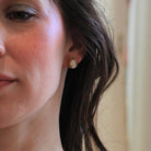 Vintage Cameo Earrings - Mid Century 14k Yellow Gold Oval Carved Shell Portrait Post Backs - Circa 1940s Era Fashion Accessories Jewelry