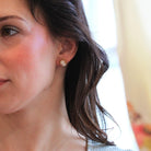 Vintage Cameo Earrings - Mid Century 14k Yellow Gold Oval Carved Shell Portrait Post Backs - Circa 1940s Era Fashion Accessories Jewelry