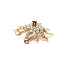Antique Starburst Brooch - Victorian 10k Yellow Gold Seed Pearl Pin Pendant - Circa 1890s Era Statement Celestial Charm Accessory Jewelry