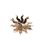 Antique Starburst Brooch - Victorian 10k Yellow Gold Seed Pearl Pin Pendant - Circa 1890s Era Statement Celestial Charm Accessory Jewelry