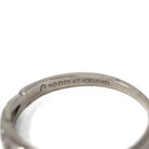 Vintage Wedding Band - Mid Century Platinum Natural Diamond Gemstone Bridal Ring - Dated Valentines Day 1942 Size 5.25 Fine Stacking Jewelry