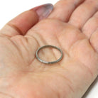 Antique Wedding Band - Art Deco 18k White Gold "T.O.M. to H.P. 10-15-27" Eternity Flower Ring - Vintage 1920s Size 7 1/4 Bridal Fine Jewelry