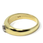 Vintage Diamond Ring - Estate 14k Yellow & White Gold Single Gemstone Tapered Band - Modern Size 10 Unisex Men's Wedding Two Tone Jewelry