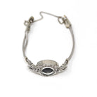 Converted Watch Bracelet - Vintage 14k White Gold Diamond Accented Case - Circa 1950s Fine Petite Collectible Deco Style Mid Century Jewelry