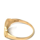 Vintage "SJ" Signet Ring - Mid Century 10k Yellow Gold Engraved Initials Script Letters - Circa 1940s Era Size 4 1/4 Petite BDA Fine Jewelry