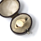 Letter "D" Signet Ring - 14k Yellow Gold Oval - Modern Circa 2000's Era Size 6 1/4 Engraved Initials Letters Minimalist Simple Fine Jewelry