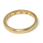 Vintage Wedding Band - Mid Century Era 14k Yellow Gold Plain Unadorned Ring - Dated 5-2-53 Size 5 3/4 Stacking Fine Statement Bridal Jewelry