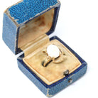 Vintage Opal Ring - Retro 14k Yellow Gold Natural Gemstone Solitaire - Circa 1970s Size 6 Swoop Leaf Design October Birthstone Fine Jewelry