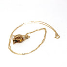 Ferris Wheel Charm - Retro Era 14k Yellow Gold & Enamel Carnival Ride Pendant Necklace - Vintage Circa 1960s Amusement Kinetic Fine Jewelry