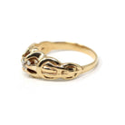 Edwardian Diamond Ring - Antique 14k Yellow Gold Natural Gemstone - Vintage 1900s Size 10 1/2 Belcher Men's Unisex Fine Engagement Jewelry