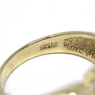 Modern "CEO" Ring - Estate 10k Yellow Gold Signet Letters Band - Unisex Boss Manager Gift Size 9 1/4 Initials Statement Fine Jewelry