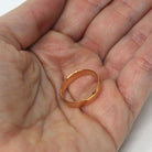 Victorian 22k Gold Band - Antique Unisex Plain Polished Round Wedding Ring - Hallmarked 1897 Rose Gold Size 6 Fine Bridal Stacking Jewelry