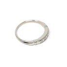 Vintage Diamond Band - Mid Century Platinum .11 CTW Natural Gemstone Wedding Ring - Circa 1950s Era Size 5 1/4 Stacking Fine Bridal Jewelry