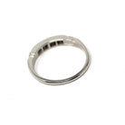 Vintage Diamond Band - Mid Century Platinum .11 CTW Natural Gemstone Wedding Ring - Circa 1950s Era Size 5 1/4 Stacking Fine Bridal Jewelry