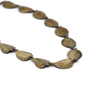 Vintage Enamel Necklace - Mid Century Sterling Silver Blue Enamel Leaf Links Necklace - Circa 1950s Era Hans Myhre Scandinavian 50s Jewelry