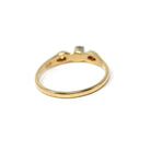 Vintage Diamond Ring - Mid Century 10k Tri Color Gold Natural Round Solitaire Gemstone Engagement - Circa 1960s Size 5 3/4 Leaf Fine Jewelry