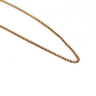 Antique Cable Chain - Edwardian 10k Yellow Gold 18 Inch Rolo Link Style Necklace - Vintage Circa 1910s Era Spring Ring Clasp Fine Jewelry
